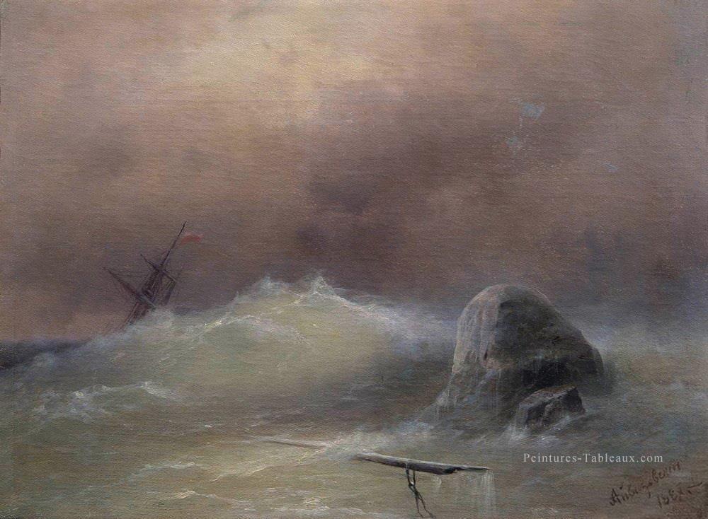 mer orageuse 1887 Romantique Ivan Aivazovsky russe Peintures à l'huile